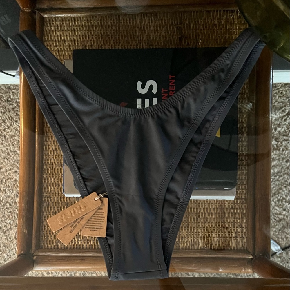SOLD SKIMS SWIM CHEEKY TANGA BOTTOMS GUNEMTAL SMALL